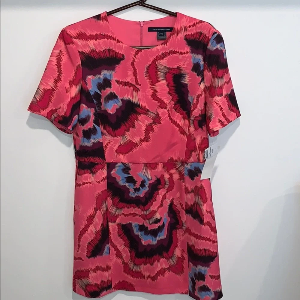 French Connection Raspberry Multi Printed Dress - Picture 5 of 5